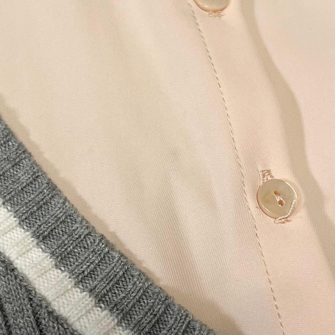 LIP SERVICE シャツドッキングプリーツワンピース　ピンク