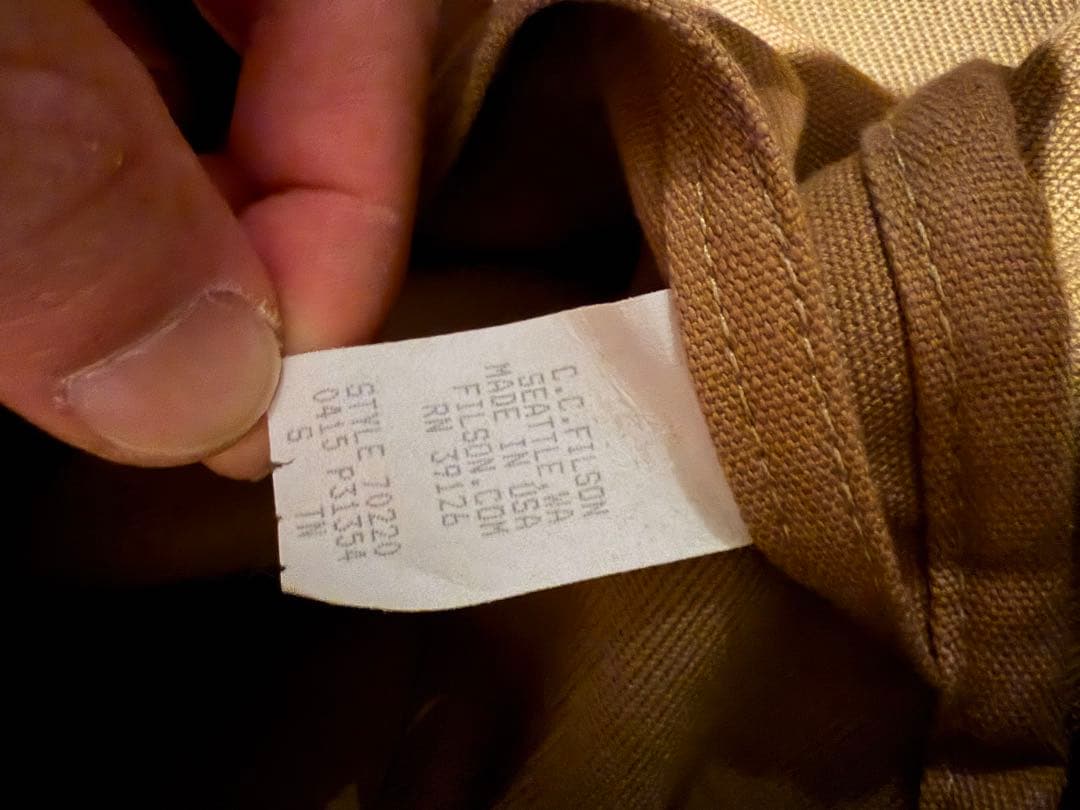 f*m様 フィルソン　ダッフルバック