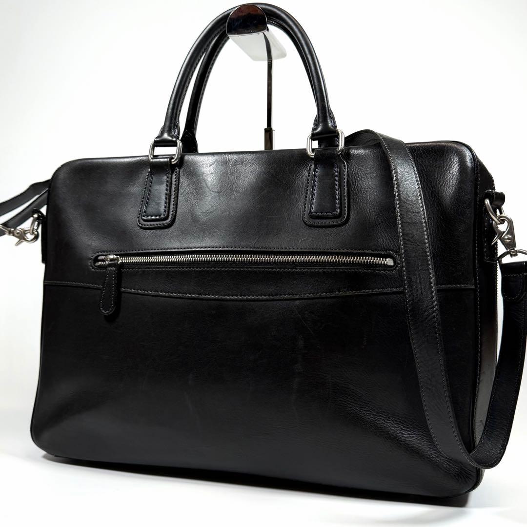 【美品】ソメスサドル　ビジネスバッグ　2way イノベーション　レザー　黒色