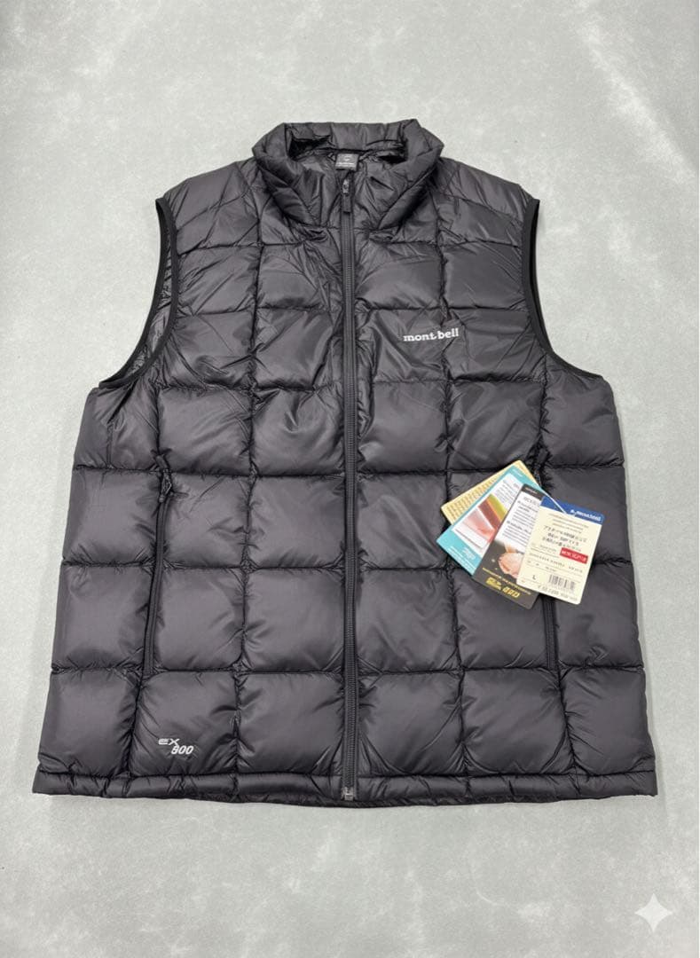 【新品未使用】mont-bell ブラック ダウンベスト L #1171000