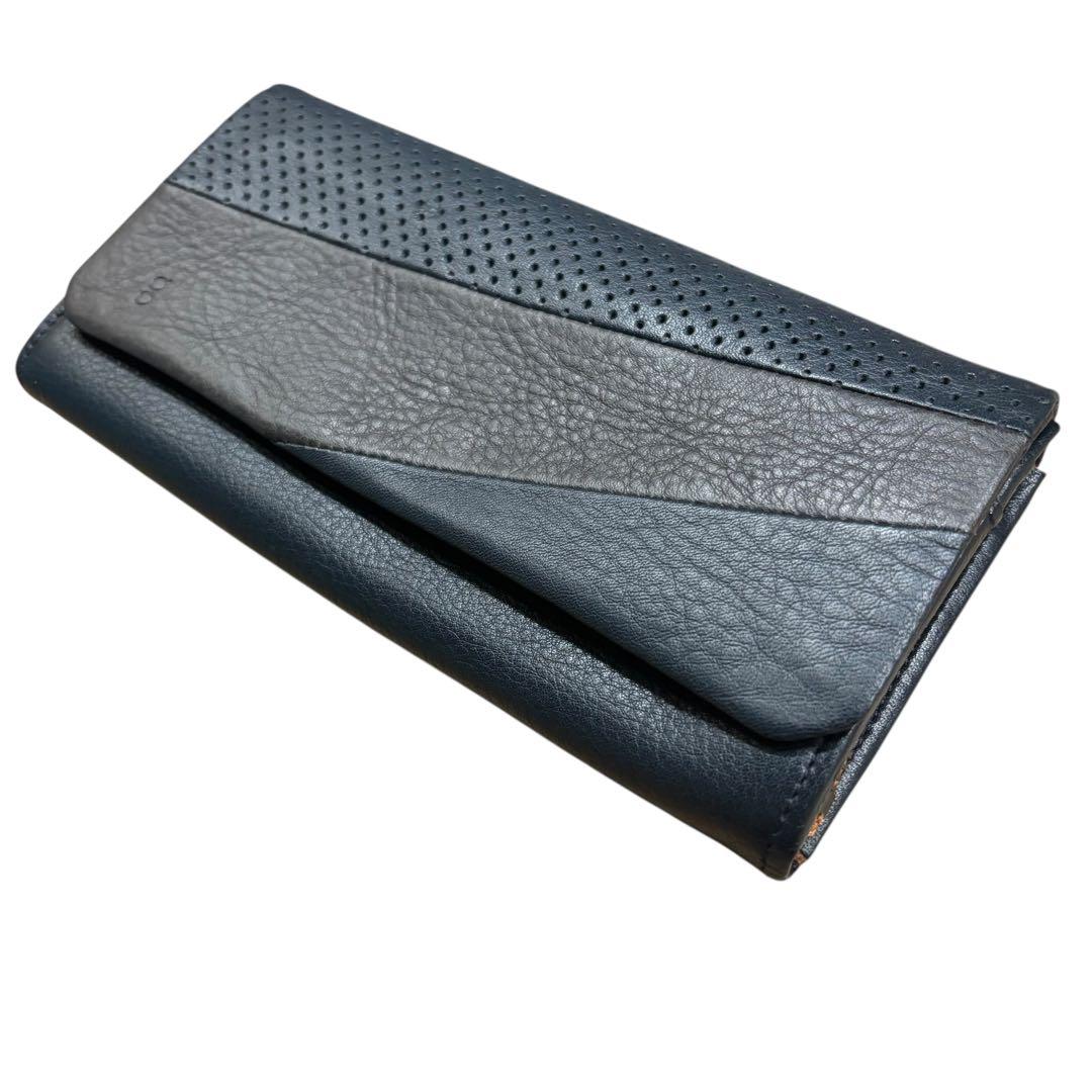 【未使用保管品】　genten ゲンテン　yaku 長財布　ネイビー　ブラック