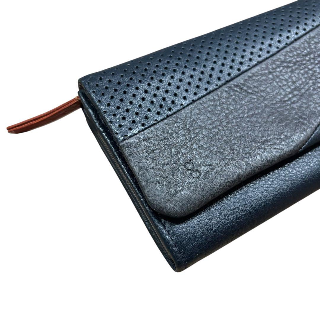 【未使用保管品】　genten ゲンテン　yaku 長財布　ネイビー　ブラック