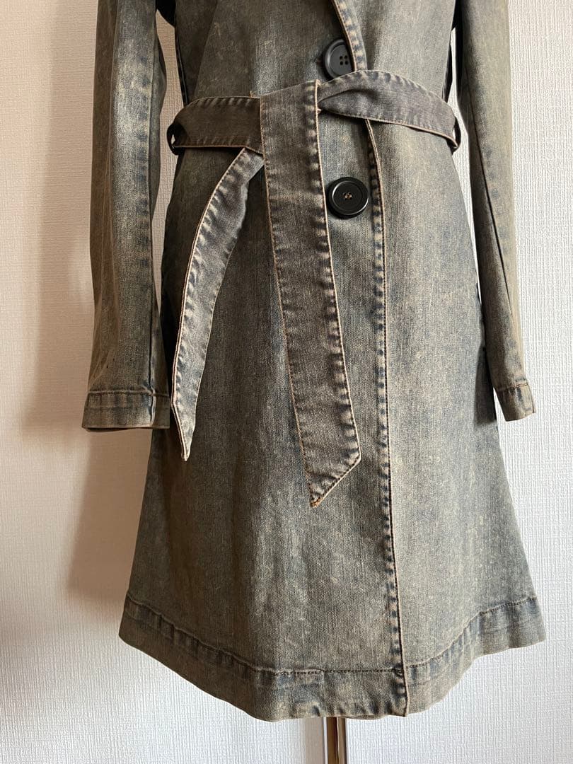 90s Christian Lacroix Jeans刺繍デニムロングコート