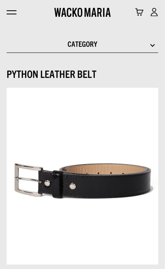 【Messiah】WACKO MARIA LEATHER BELT