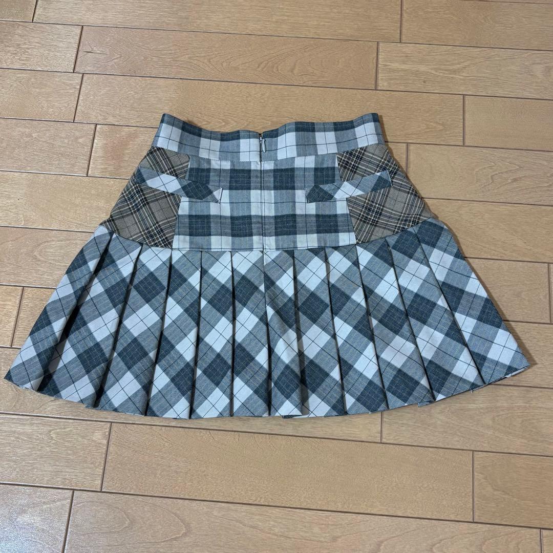 スカート andmary Coco check pleats skirt S