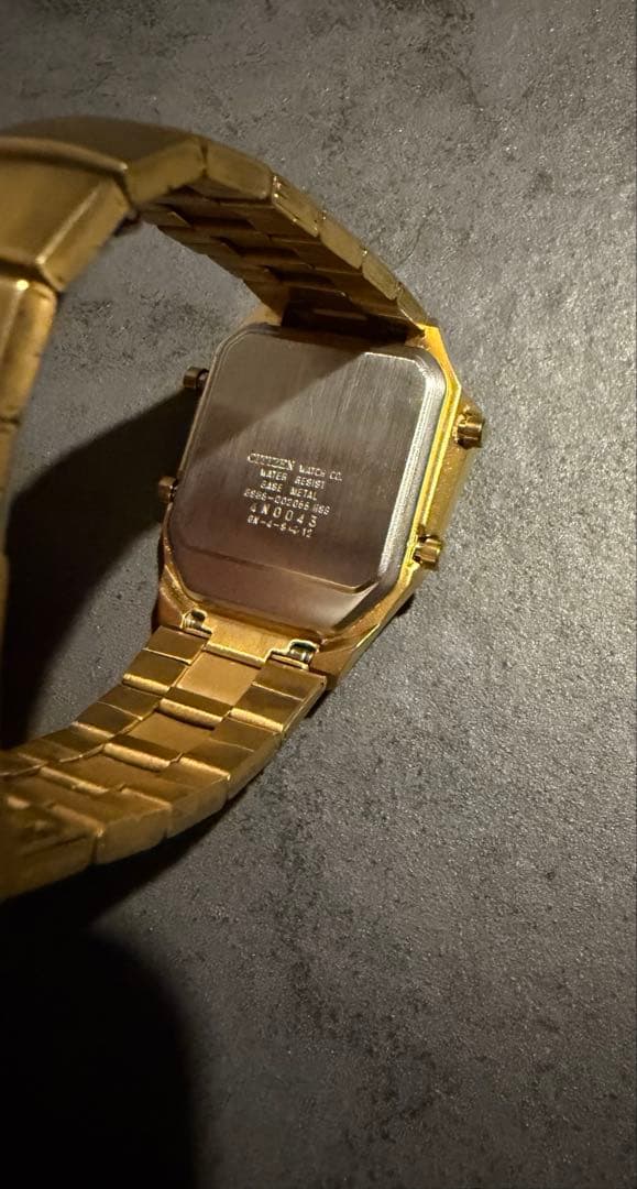 CITIZEN アナデジテンプ 腕時計ゴールド　※電池切れ　ジャンク品