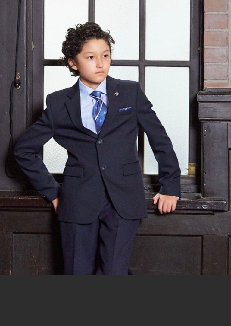 ☆エル☆ネイビー☆スーツ☆160☆卒業式☆セレモニー☆アン ノワール☆小学生☆男
