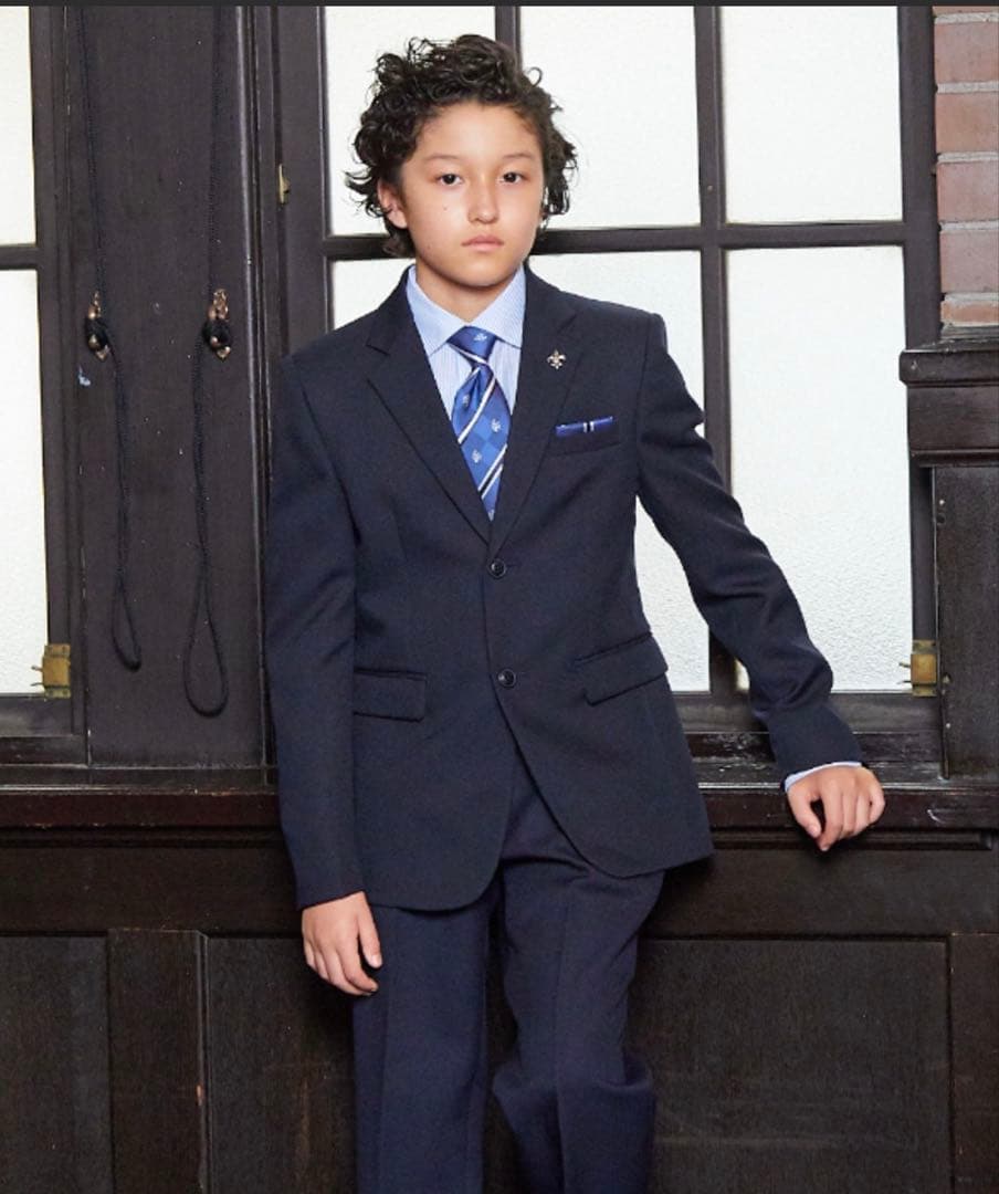 ☆エル☆ネイビー☆スーツ☆160☆卒業式☆セレモニー☆アン ノワール☆小学生☆男