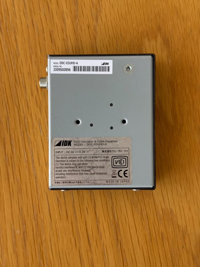 IDK 4K@60 EDIDエミュレーション DDC-03UHD-A