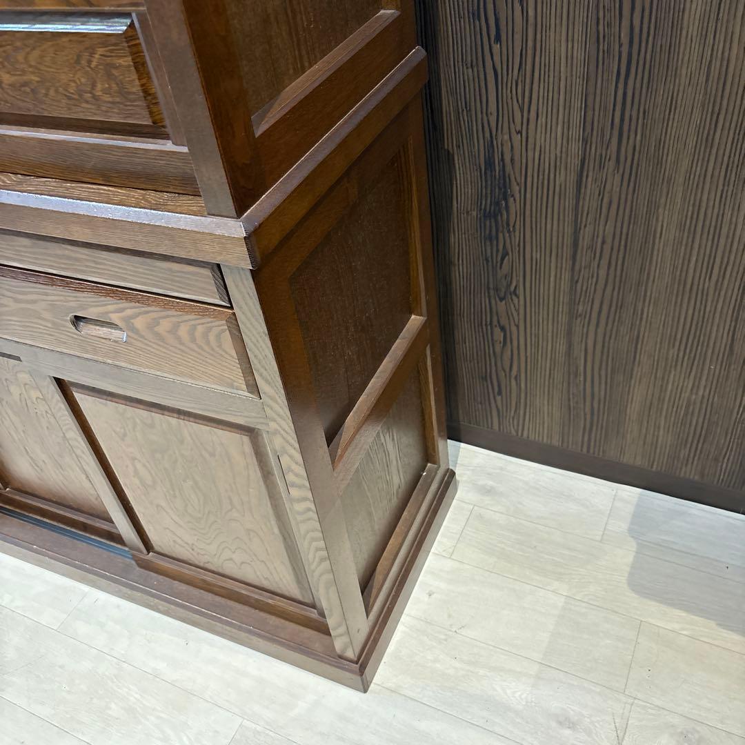 私*様 和風格子デザイン 食器棚 90cm幅