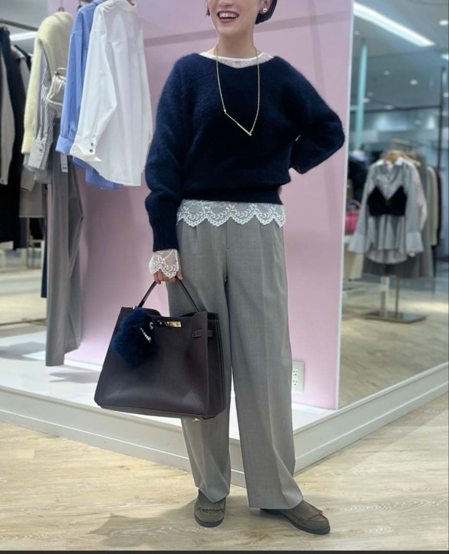 NOLLEY'S sophi ウォッシャブルラッセルレースTブラウス