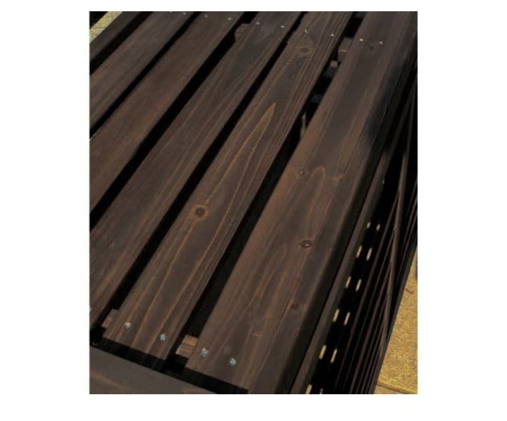 ガーデンガーデン ボーダーエアコン 室外機カバー ダークブラウン