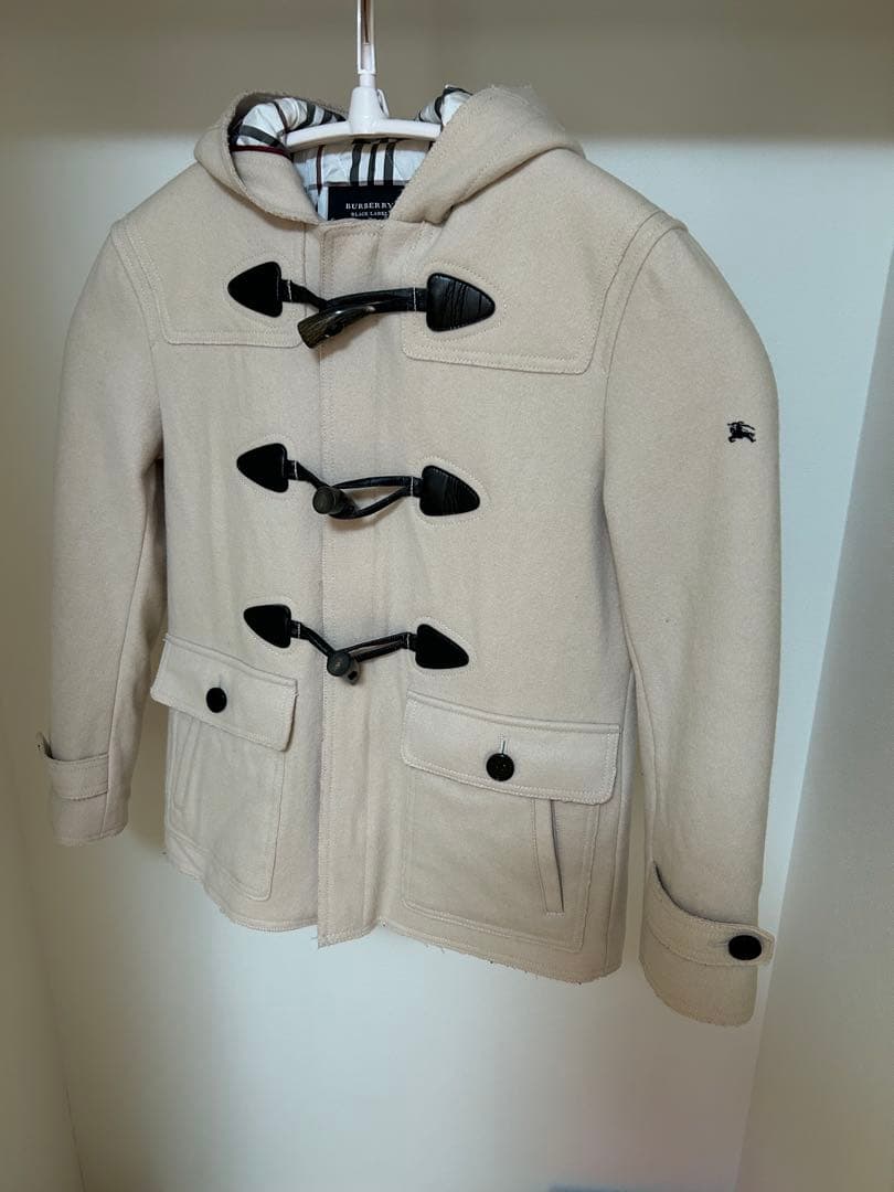 バーバリーダッフルコート(オフホワイト、Mサイズ)