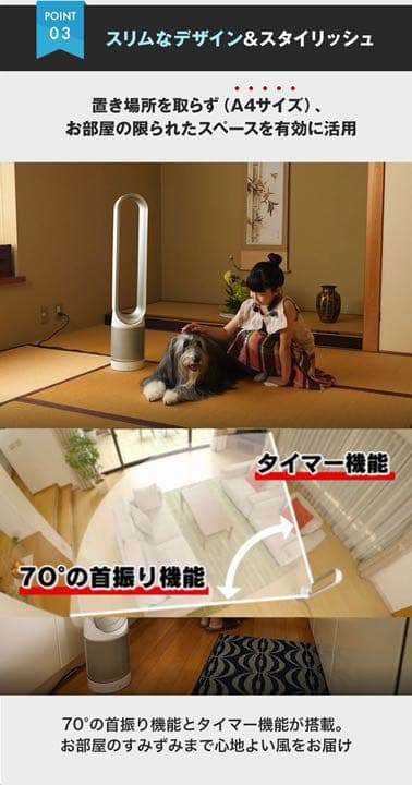 ダイソン Dyson Pure Cool 空気清浄機 TP03 WS