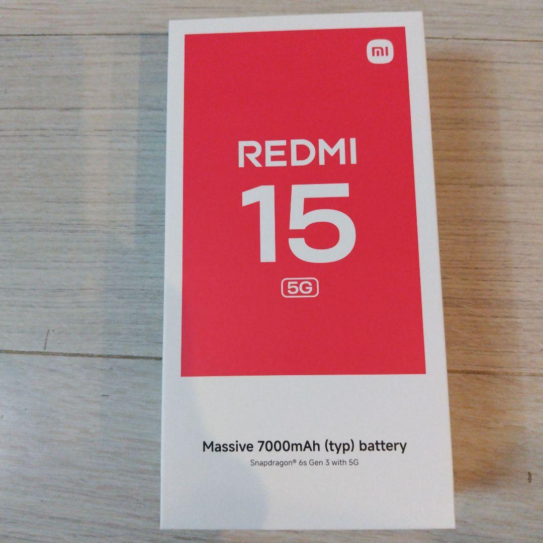 はる　Redmi 15 5G 本体 ミッドナイトブラック 128GB