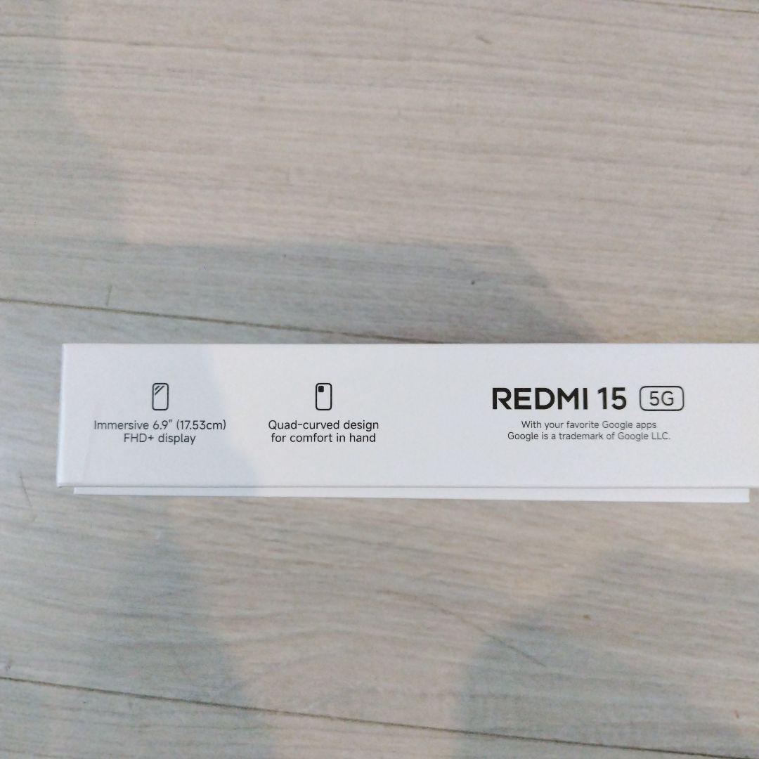 はる　Redmi 15 5G 本体 ミッドナイトブラック 128GB