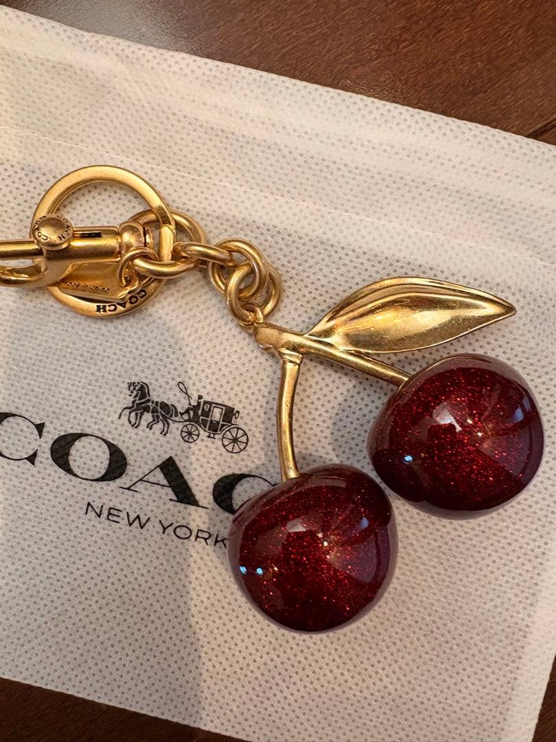 コーチ　チェリー バッグチャーム　さくらんぼ　新品