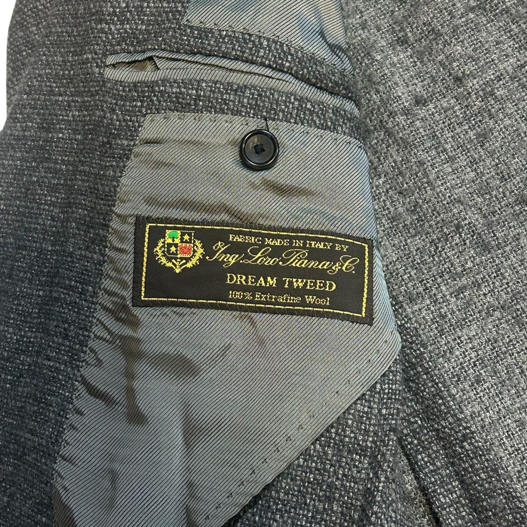 美品 希少　ロロピアーナ×エディフィス ツイードジャケット グレー 46