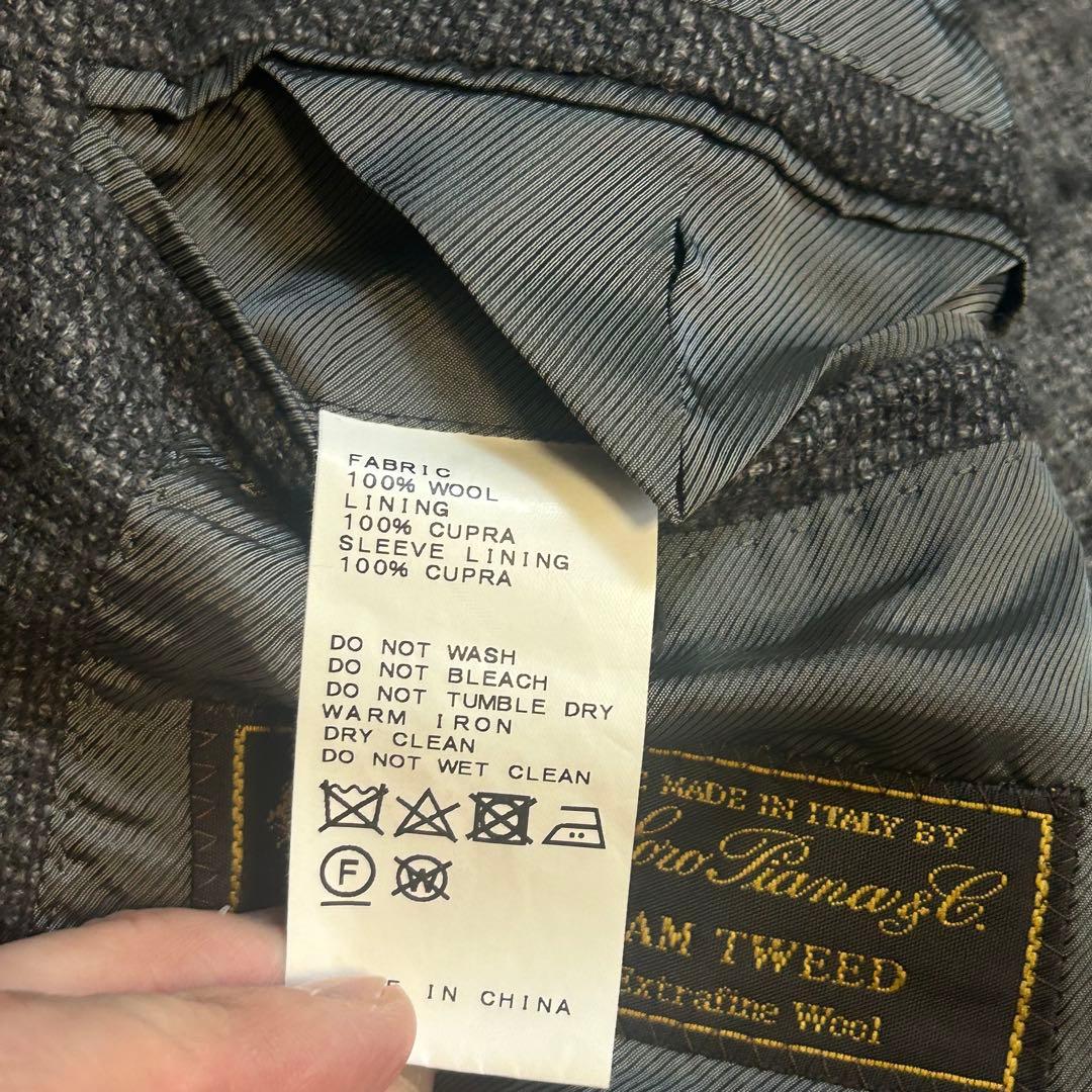美品 希少　ロロピアーナ×エディフィス ツイードジャケット グレー 46