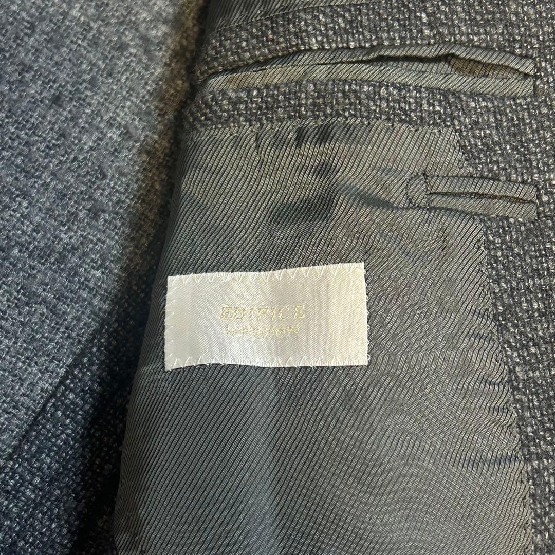 美品 希少　ロロピアーナ×エディフィス ツイードジャケット グレー 46