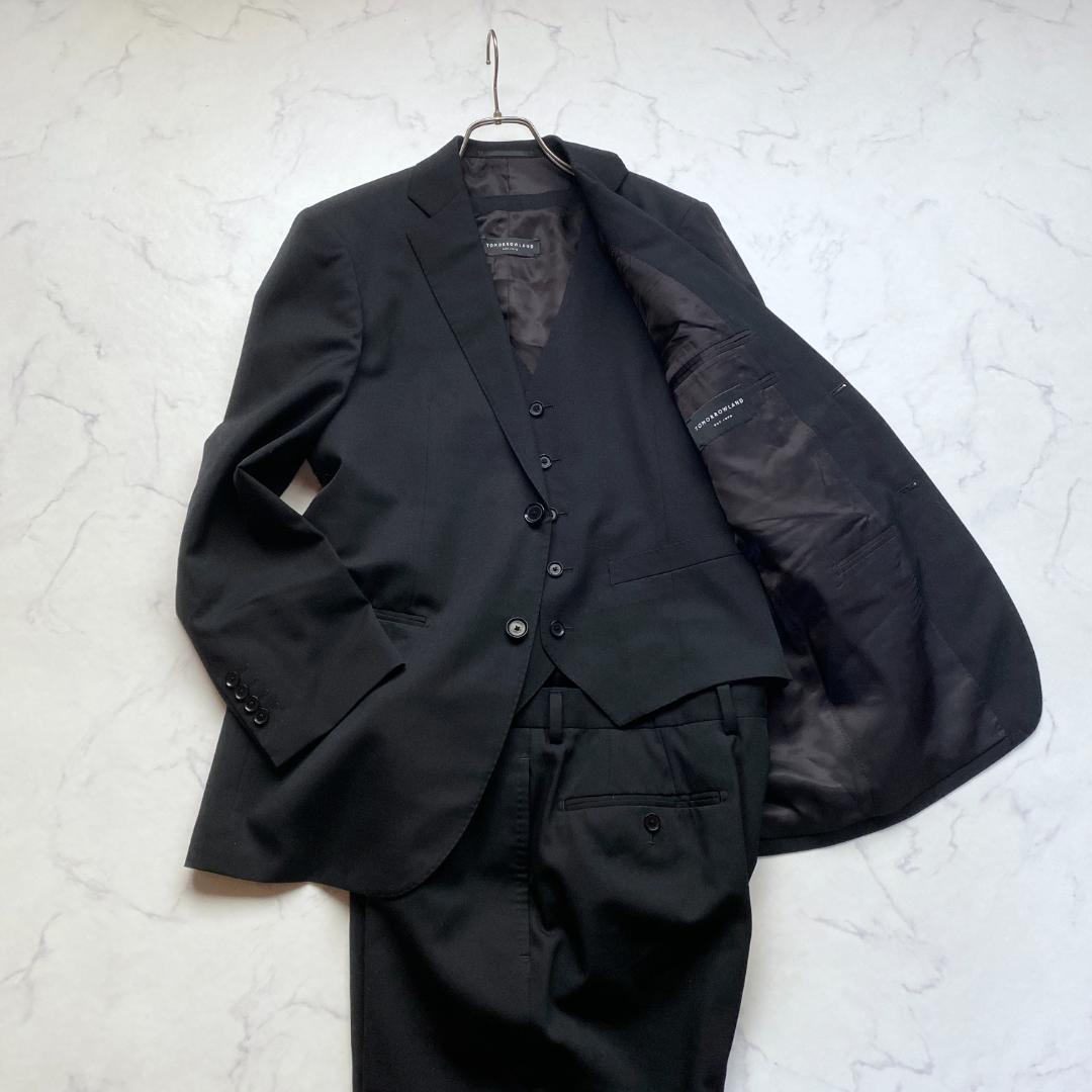 トゥモローランド NIKKE スリーピース スーツ セットアップ 黒 48
