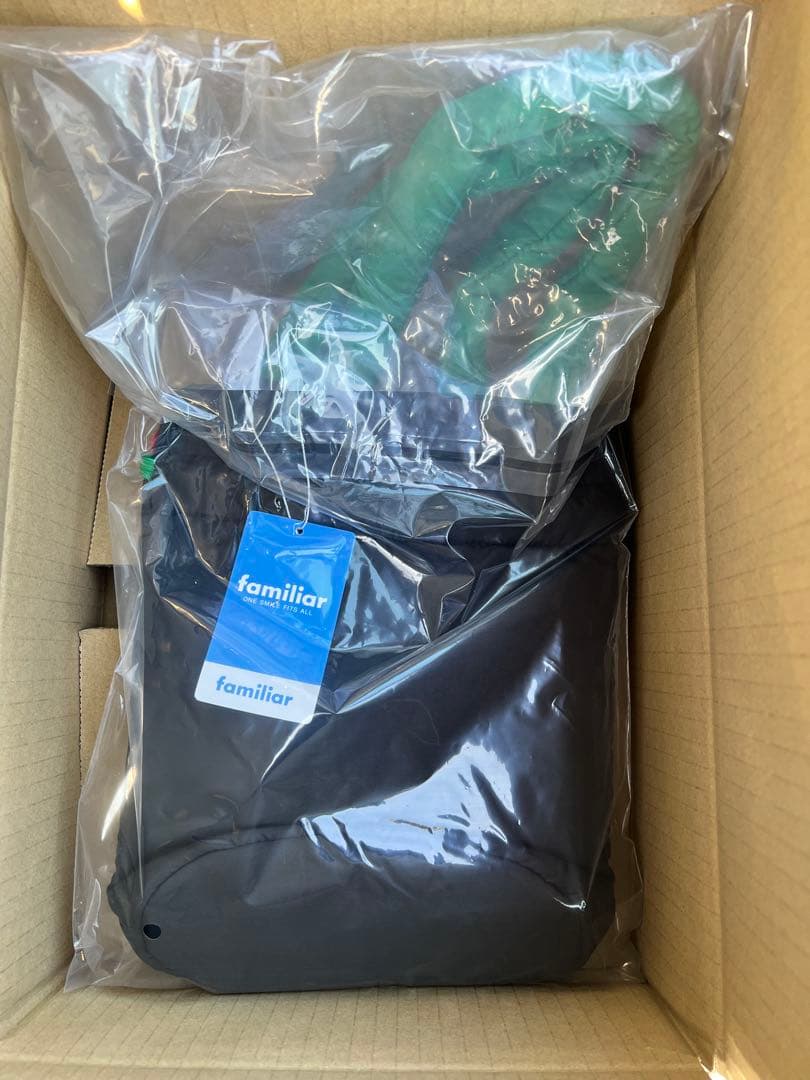 新品未使用　ファミリア　巾着バッグ　ブラック　バレンタイン　完売カラータグ付