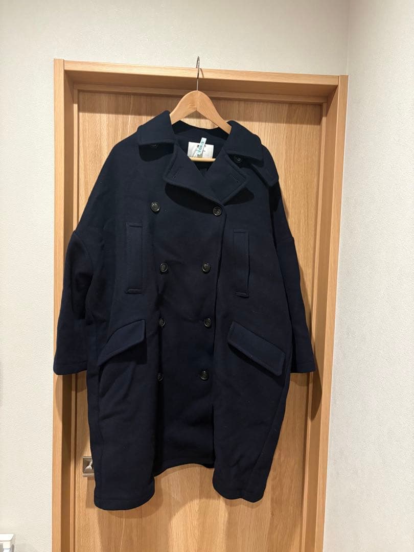 フレームワーク ロングPコート ブラック