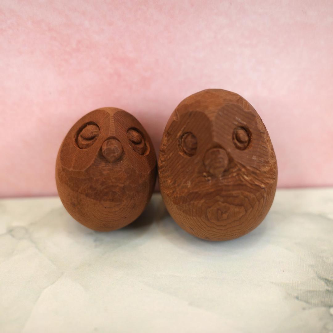 工房がんま フクロウの木彫り５種セット