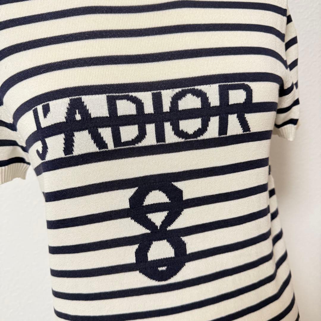 【美品】DIOR J’ADIOR 8 ボーダー ニット Tシャツ 36サイズ