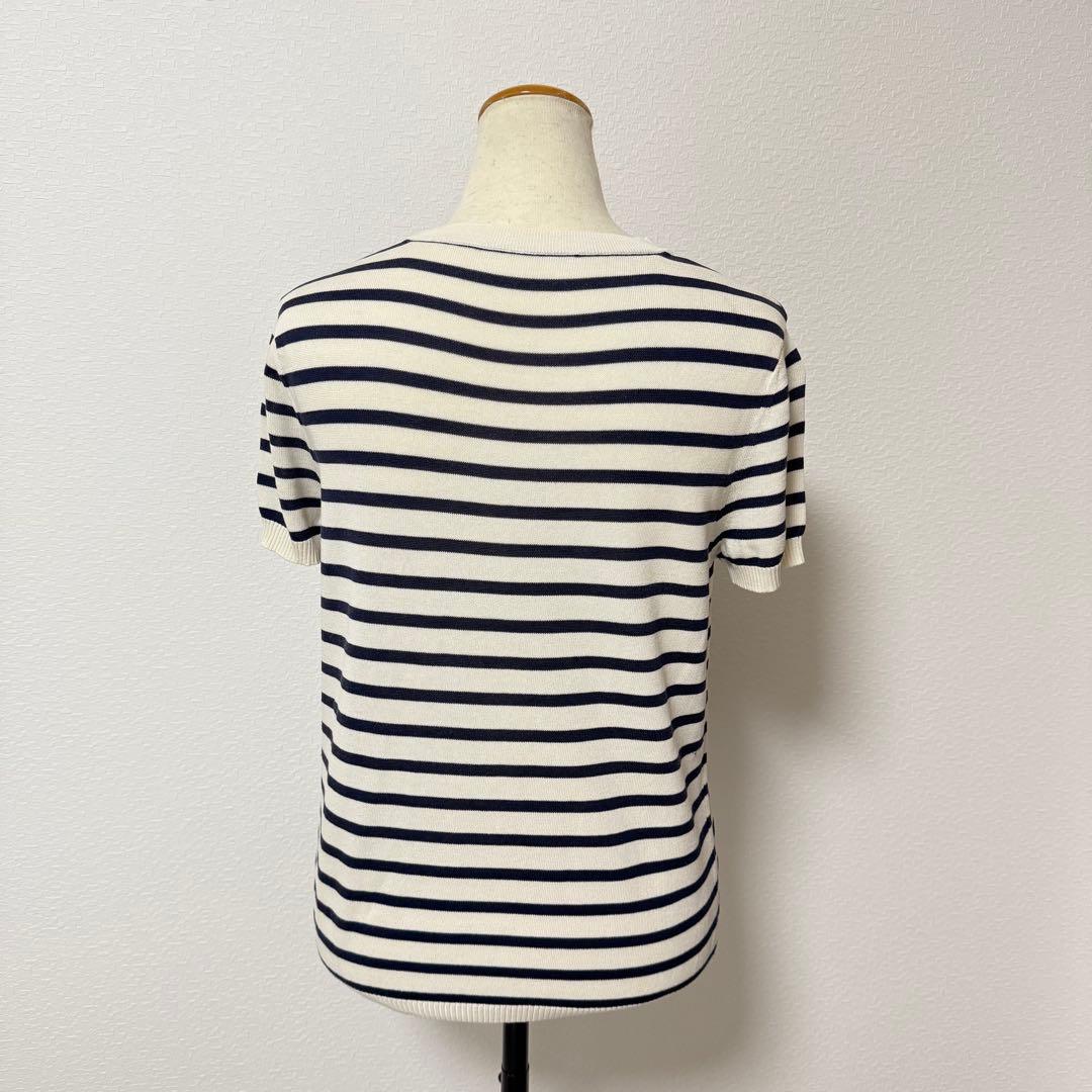 【美品】DIOR J’ADIOR 8 ボーダー ニット Tシャツ 36サイズ
