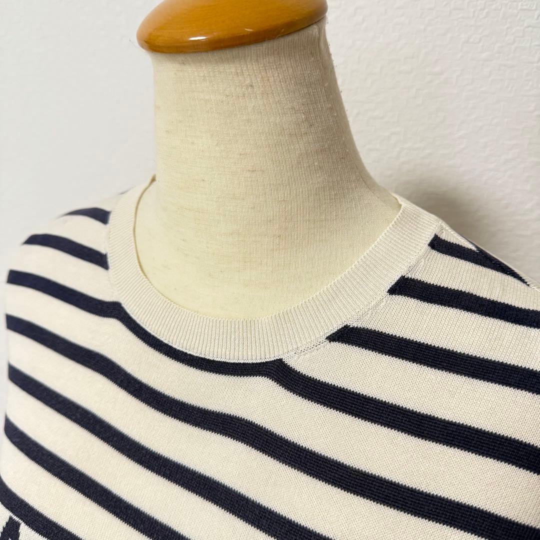 【美品】DIOR J’ADIOR 8 ボーダー ニット Tシャツ 36サイズ