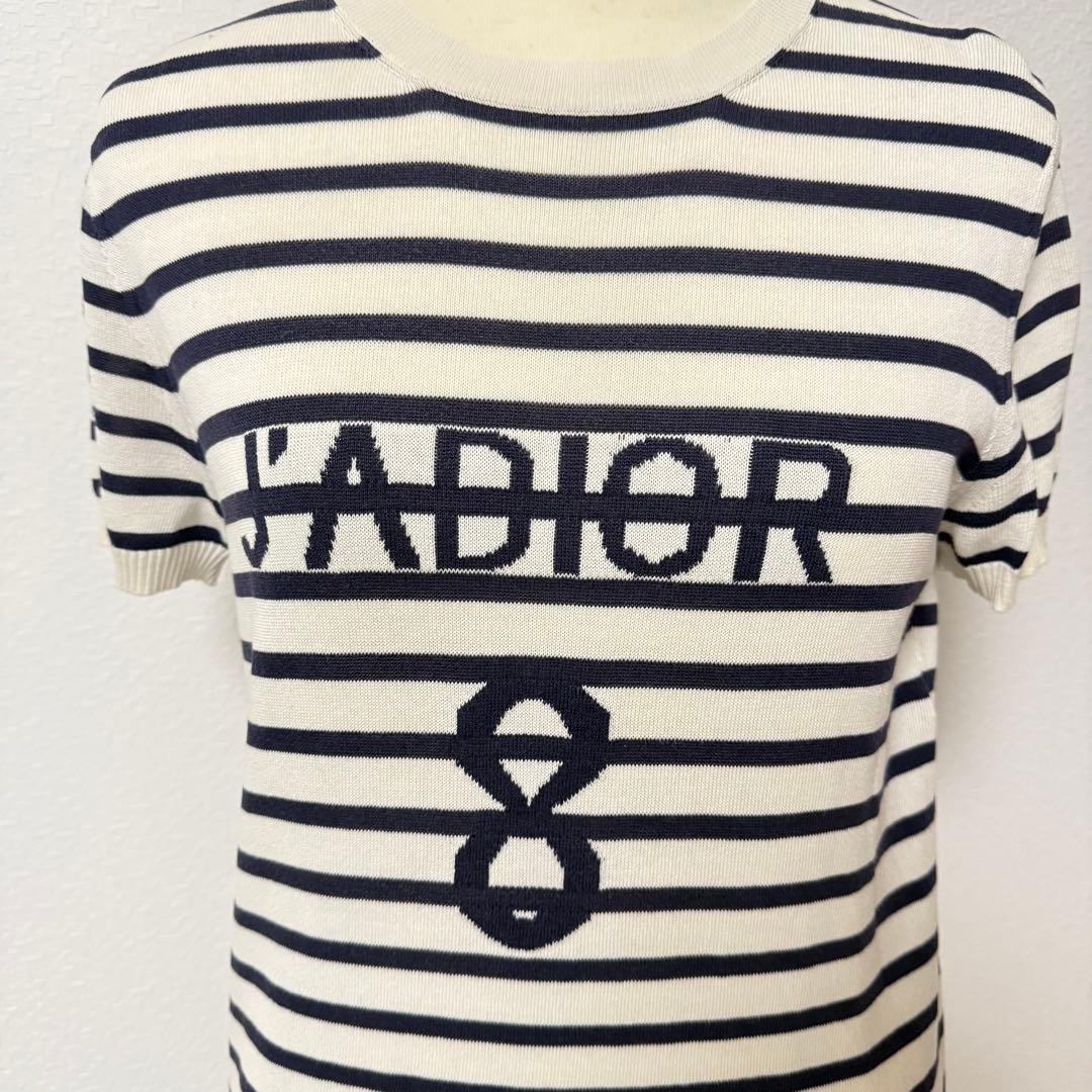 【美品】DIOR J’ADIOR 8 ボーダー ニット Tシャツ 36サイズ