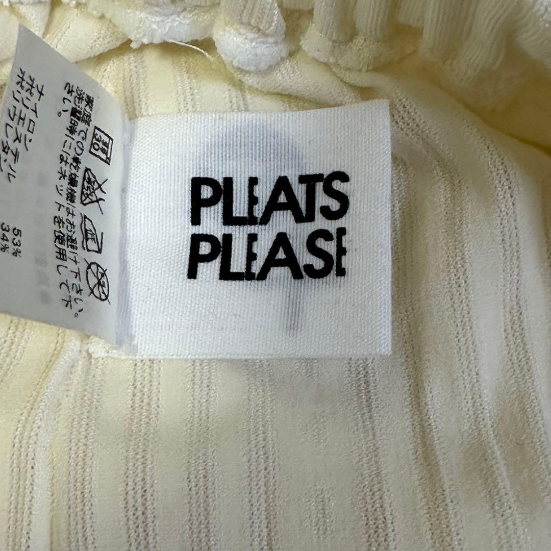 プリーツプリーズA.POCセミワイドパンツ イッセイミヤケフリンジカットワーク