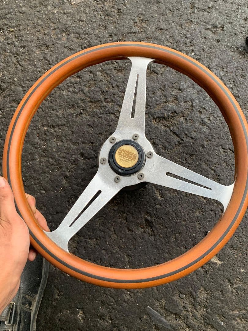 ウッド アルミ ステアリング 3本スポーク