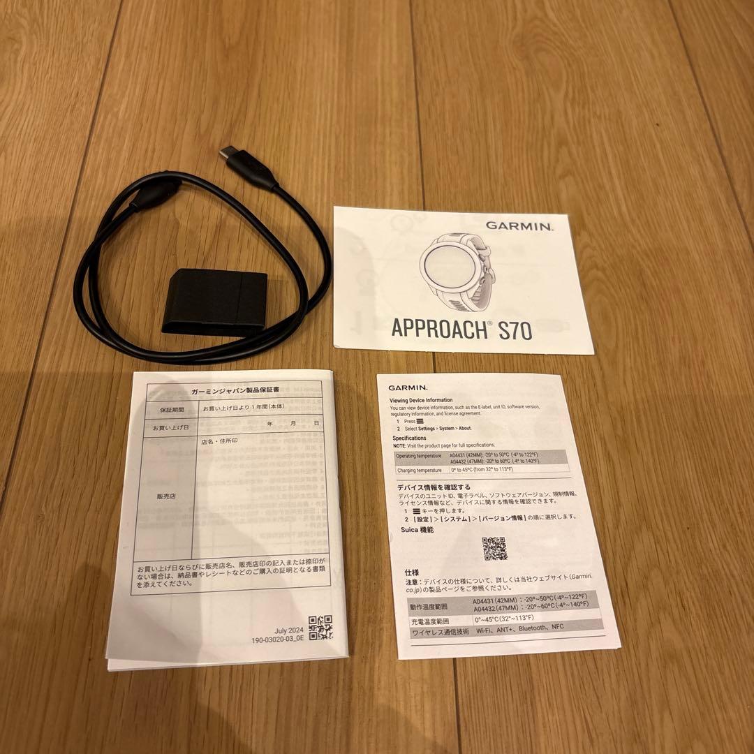 GARMIN S70 47MM GPSゴルフスマートウォッチ　ガーミン