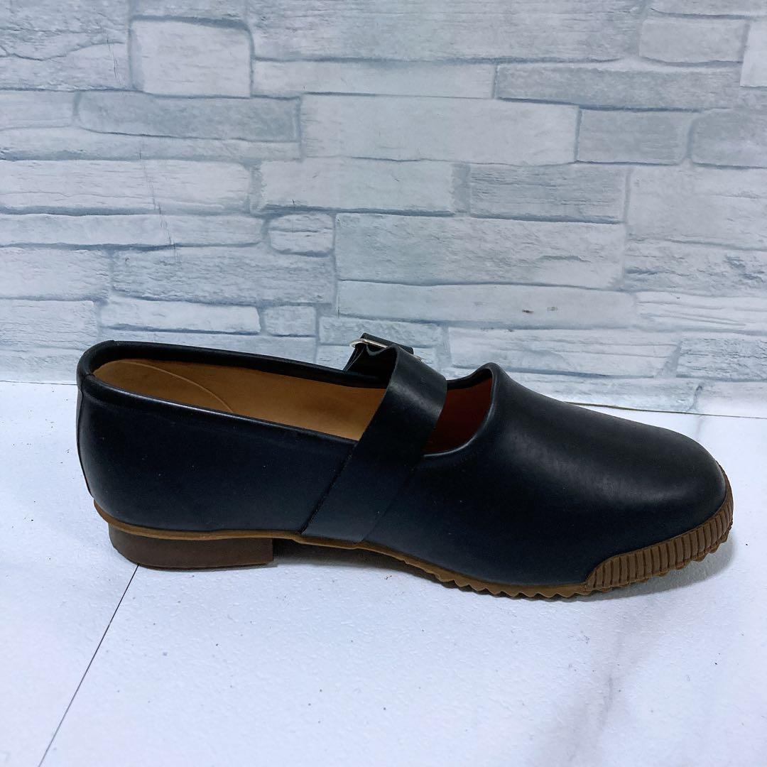 美品 コムデギャルソン コムコム ストラップシューズ レインシューズ 黒 24