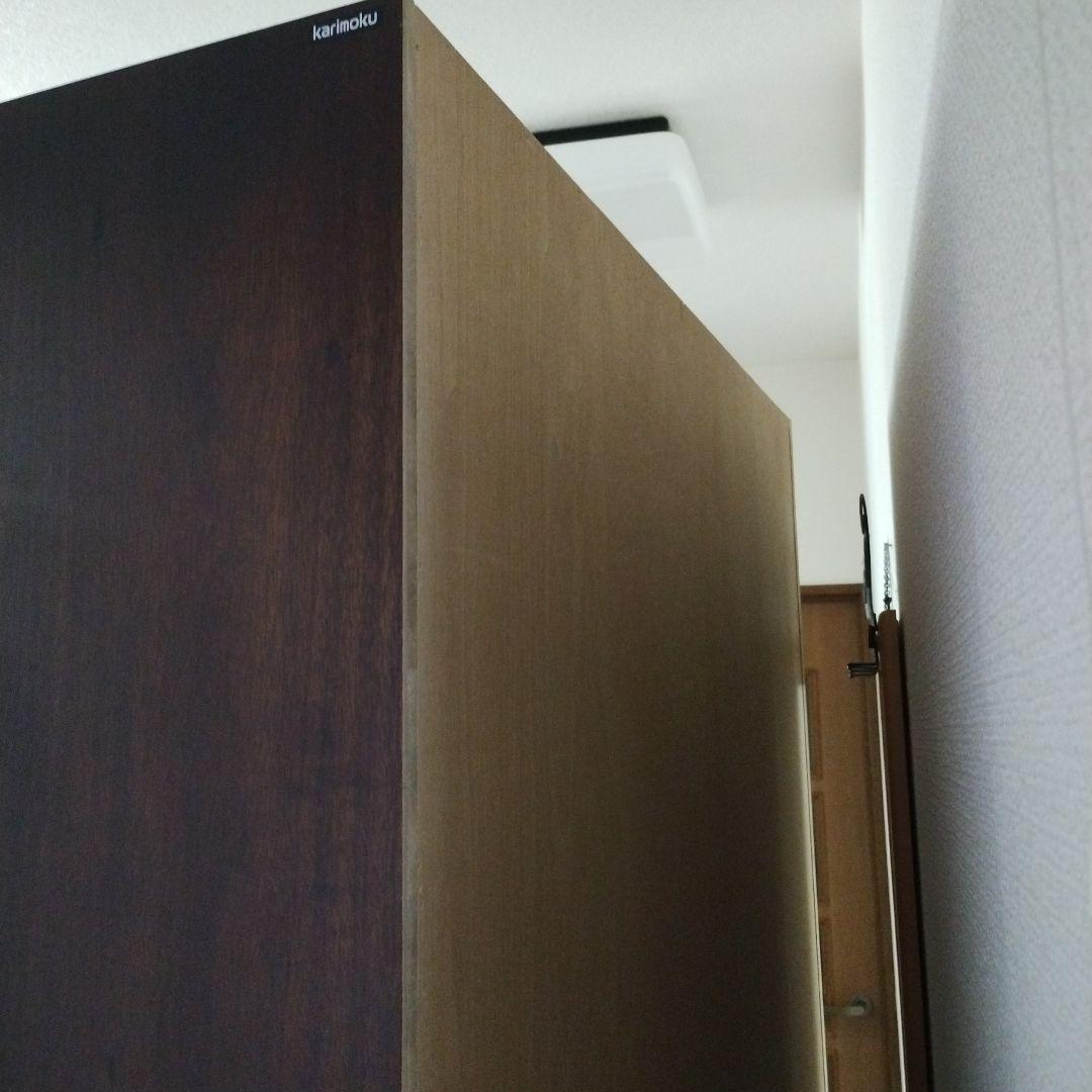 カリモクコロニアル　書棚　木製ガラス扉キャビネット