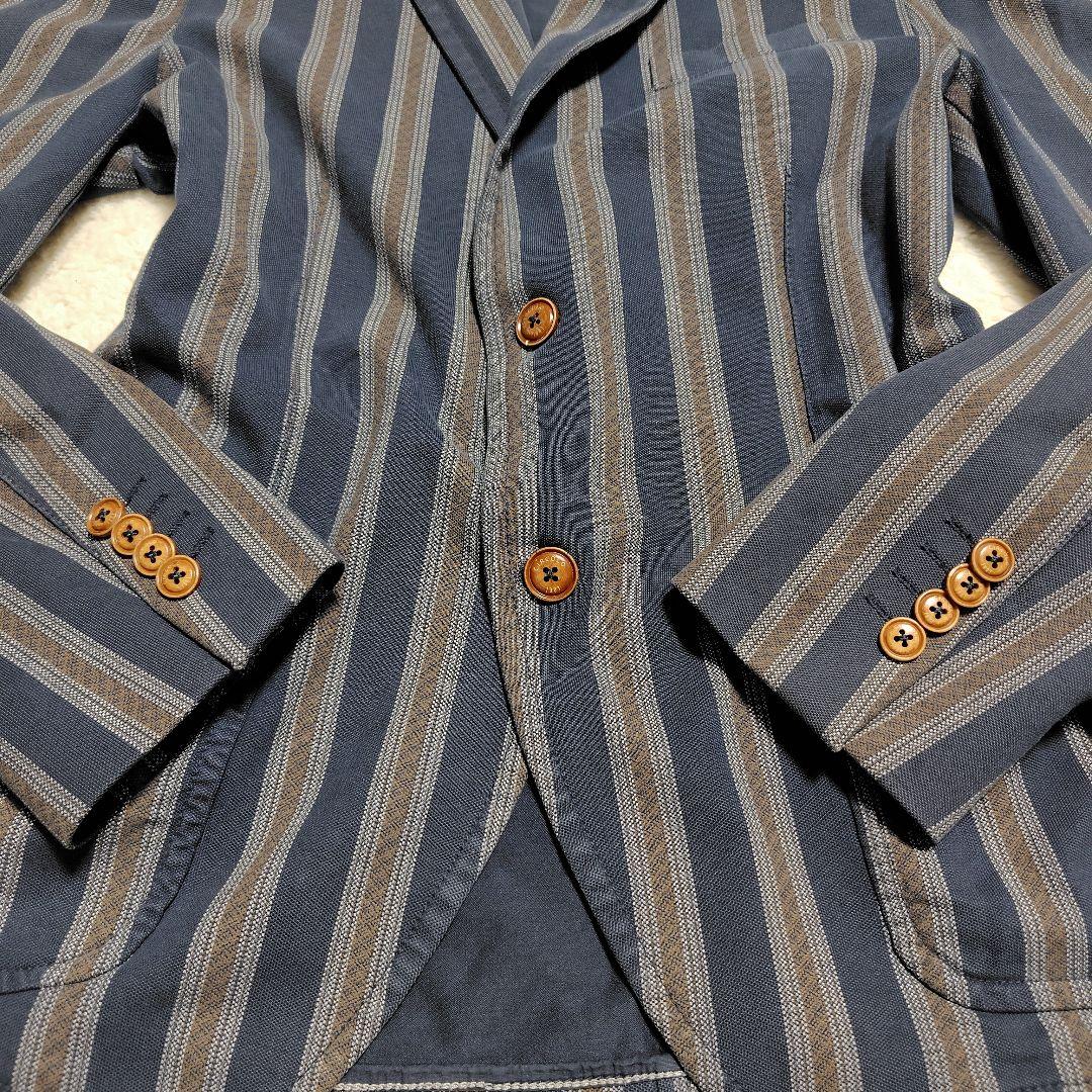 CIRCOLO1901 チルコロ ジャージージャケット グレー ストライプ 46