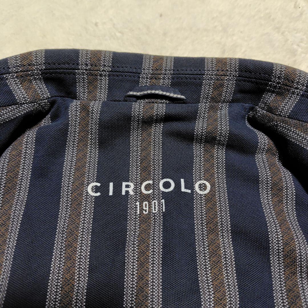 CIRCOLO1901 チルコロ ジャージージャケット グレー ストライプ 46