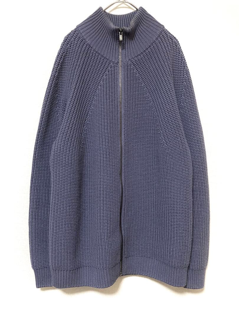 バトナー　シグネチャー　ウールドライバーズニット　ジップアップ　メンズ　セーター