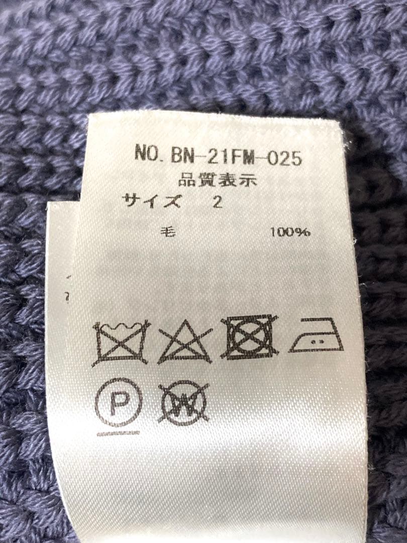 バトナー　シグネチャー　ウールドライバーズニット　ジップアップ　メンズ　セーター