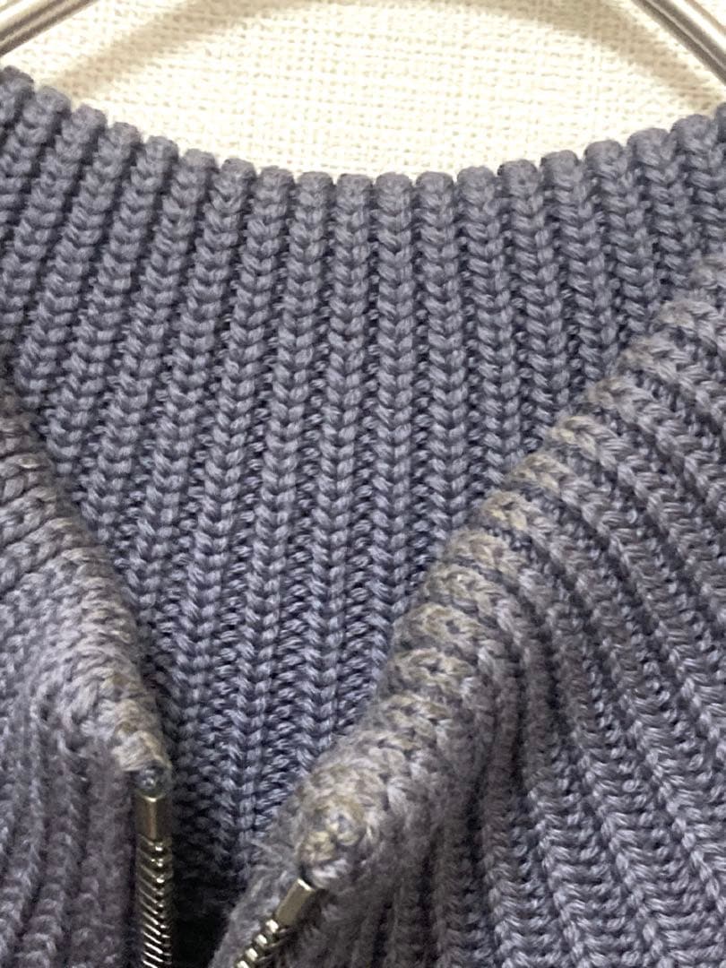 バトナー　シグネチャー　ウールドライバーズニット　ジップアップ　メンズ　セーター