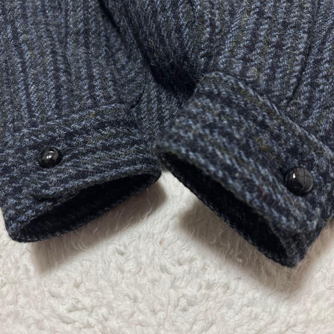 極美品！ユナイテッドアローズ×ハリスツイード ウール くるみボタン パイピング