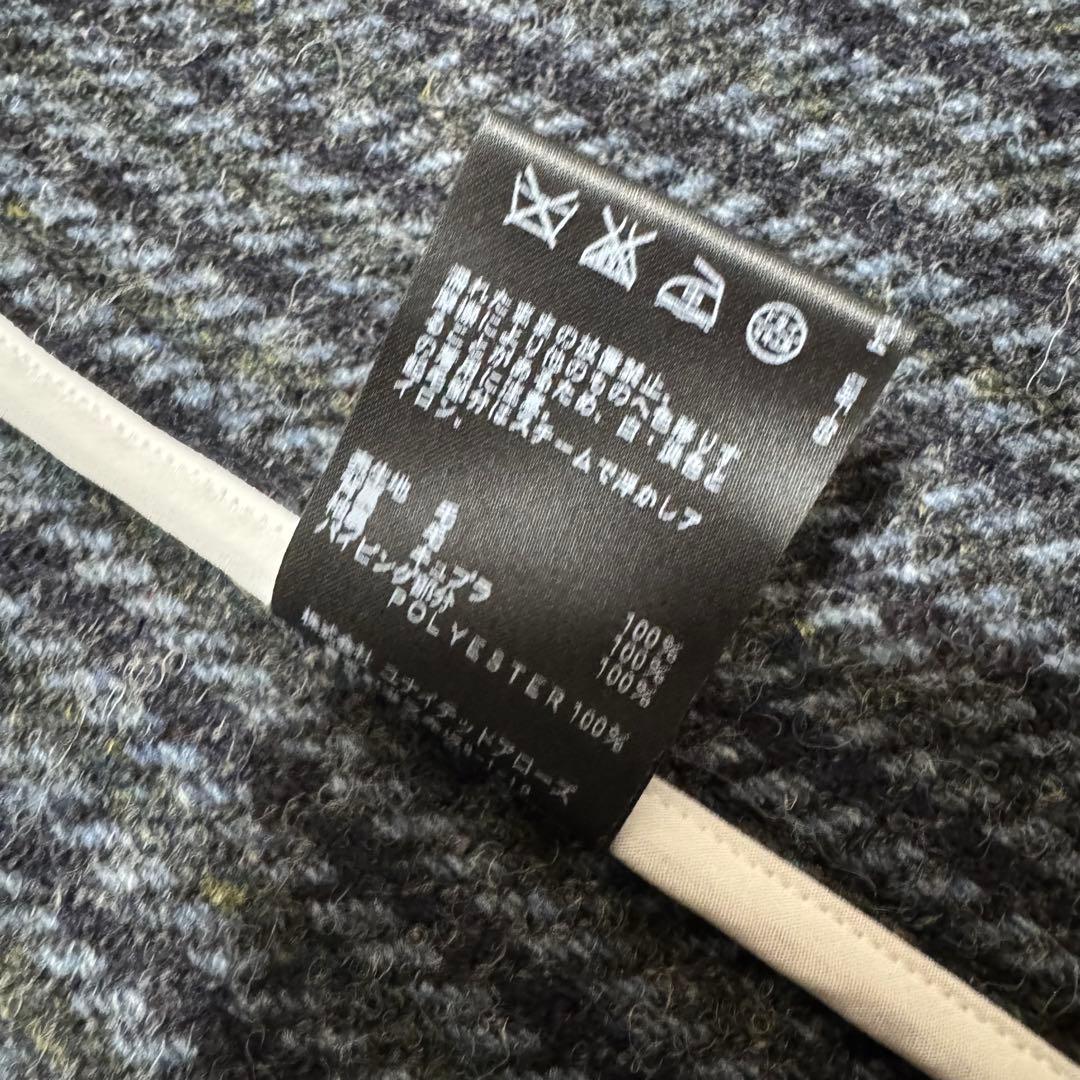 極美品！ユナイテッドアローズ×ハリスツイード ウール くるみボタン パイピング