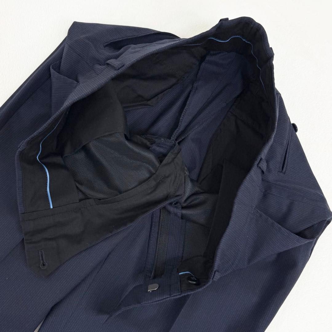 【極美品】レミュー メンズ セットアップ スリーピース スーツ ネイビー Y6