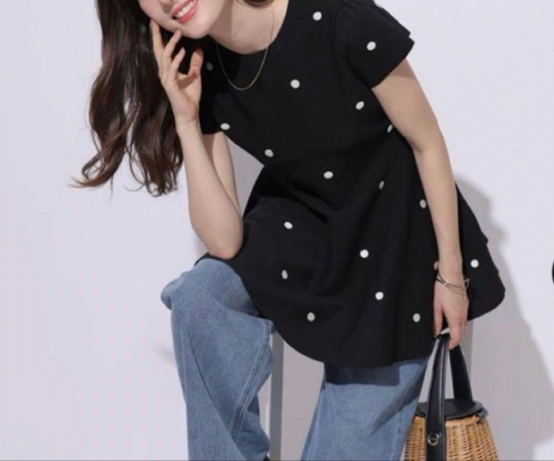 すーちゃん ✨新品 アプワイザーリッシェ ドットニットチュニック ハート