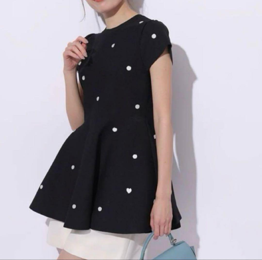 すーちゃん ✨新品 アプワイザーリッシェ ドットニットチュニック ハート