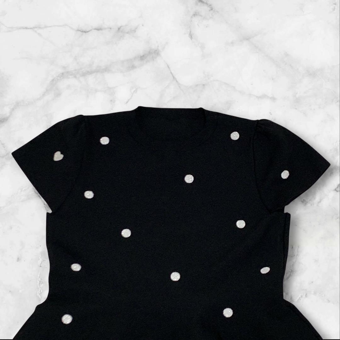 すーちゃん ✨新品 アプワイザーリッシェ ドットニットチュニック ハート