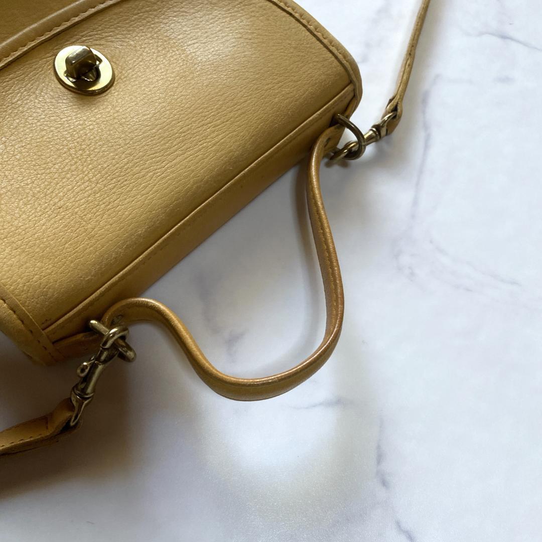 希少✨オールドコーチ 9985 USA製 ハンドバッグ マスタードイエロー