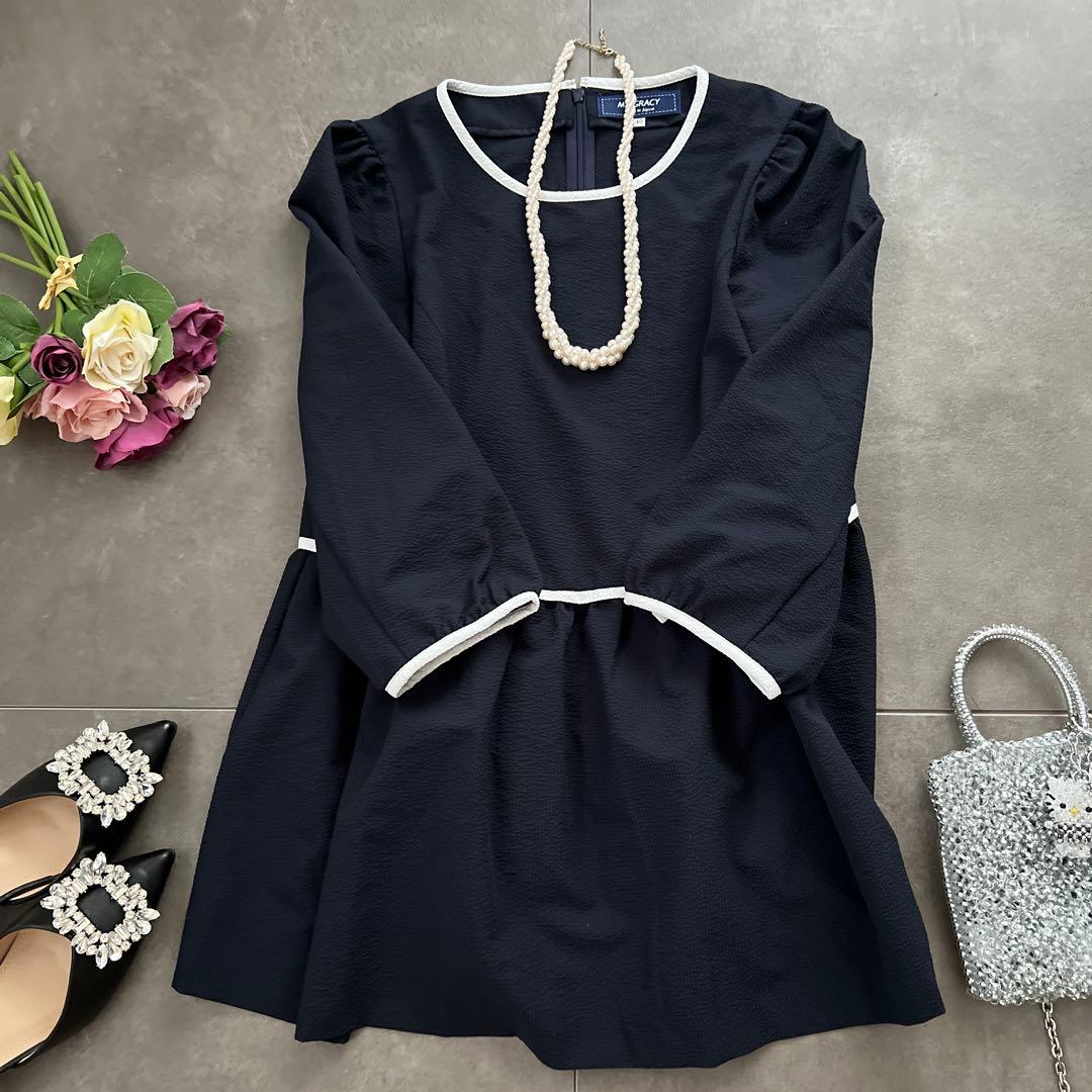 本日削除　美品✨大きい　M'S GRACY ネイビー チュニック　ロングブラウス